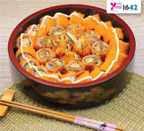 เซตแคลิฟอร์เนียไข่กุ้งและสไปซี่เอบิ